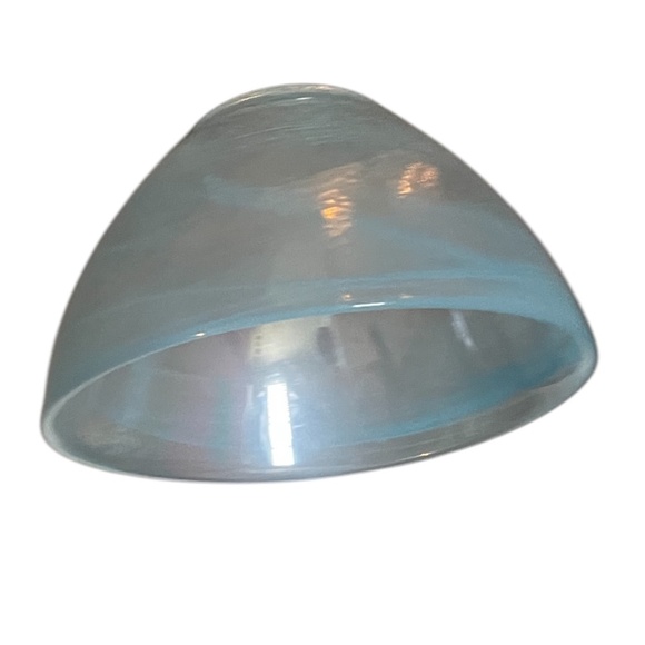 Opalescent Blue Swirl Iridescent Cereal/Dessert Bowls Scandinavisch Design, NEW - Picture 3 of 6